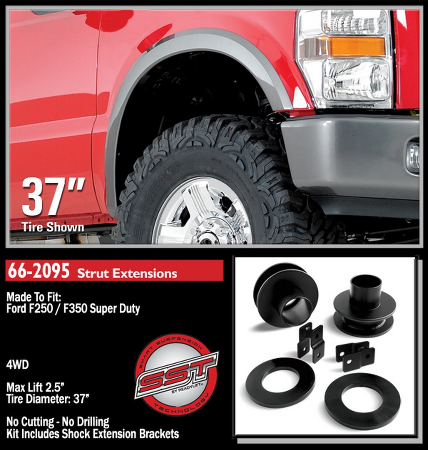 ReadyLift | Front Leveling Kit Fits 05-10 Ford | F250 F350