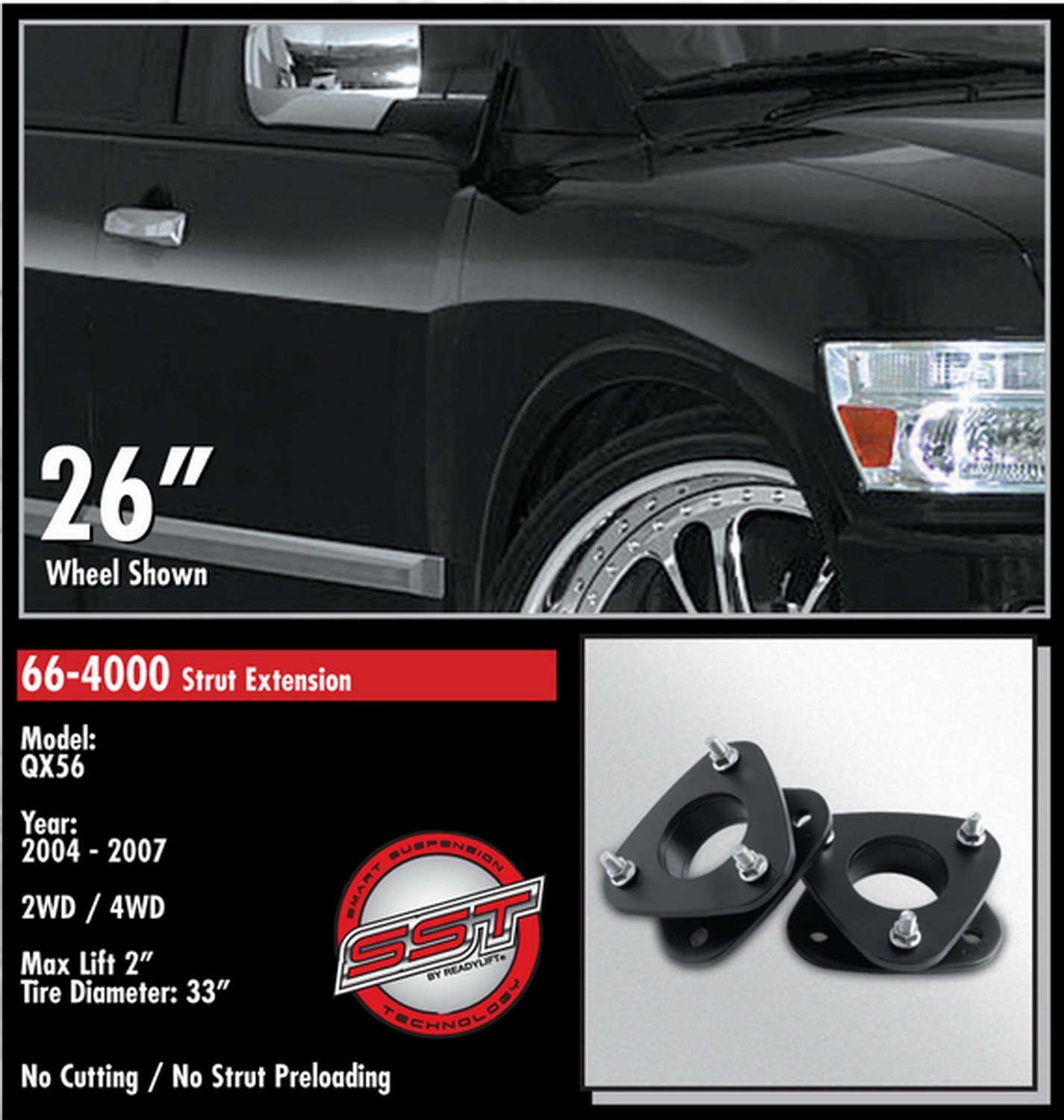 ReadyLift | Front Leveling Kit Fits 04-07 Armada | Pathfinder QX56 Titan
