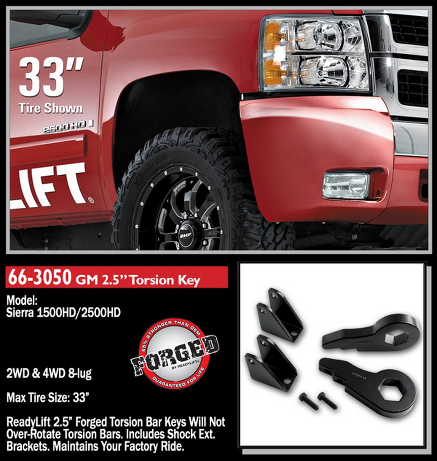ReadyLIFT Front End Leveling Kit 00-12 GM HD Pick-Up 2.5 ReadyLIFT Front End Leveling Kit 00-12 GM HD Pick-Up 2.5