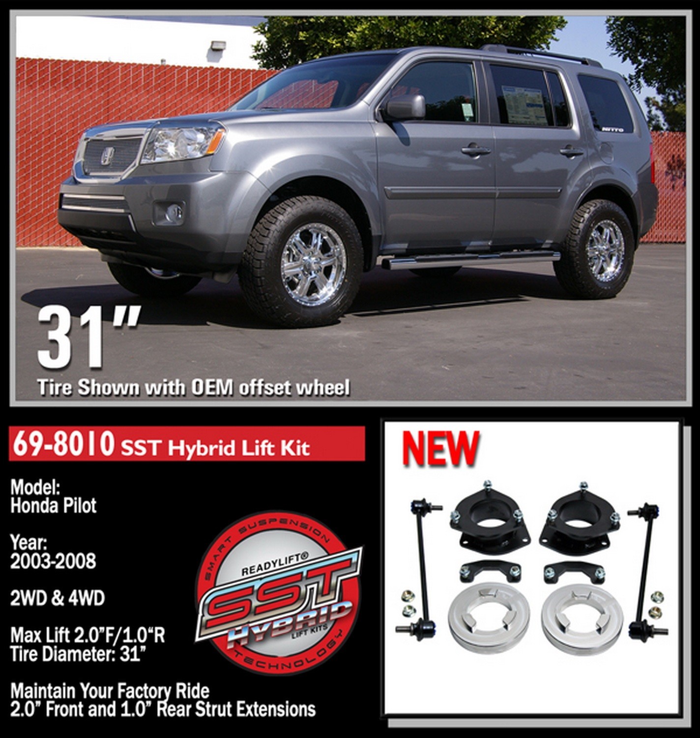 ReadyLift | SST Lift Kit Fits 03-08 Pilot