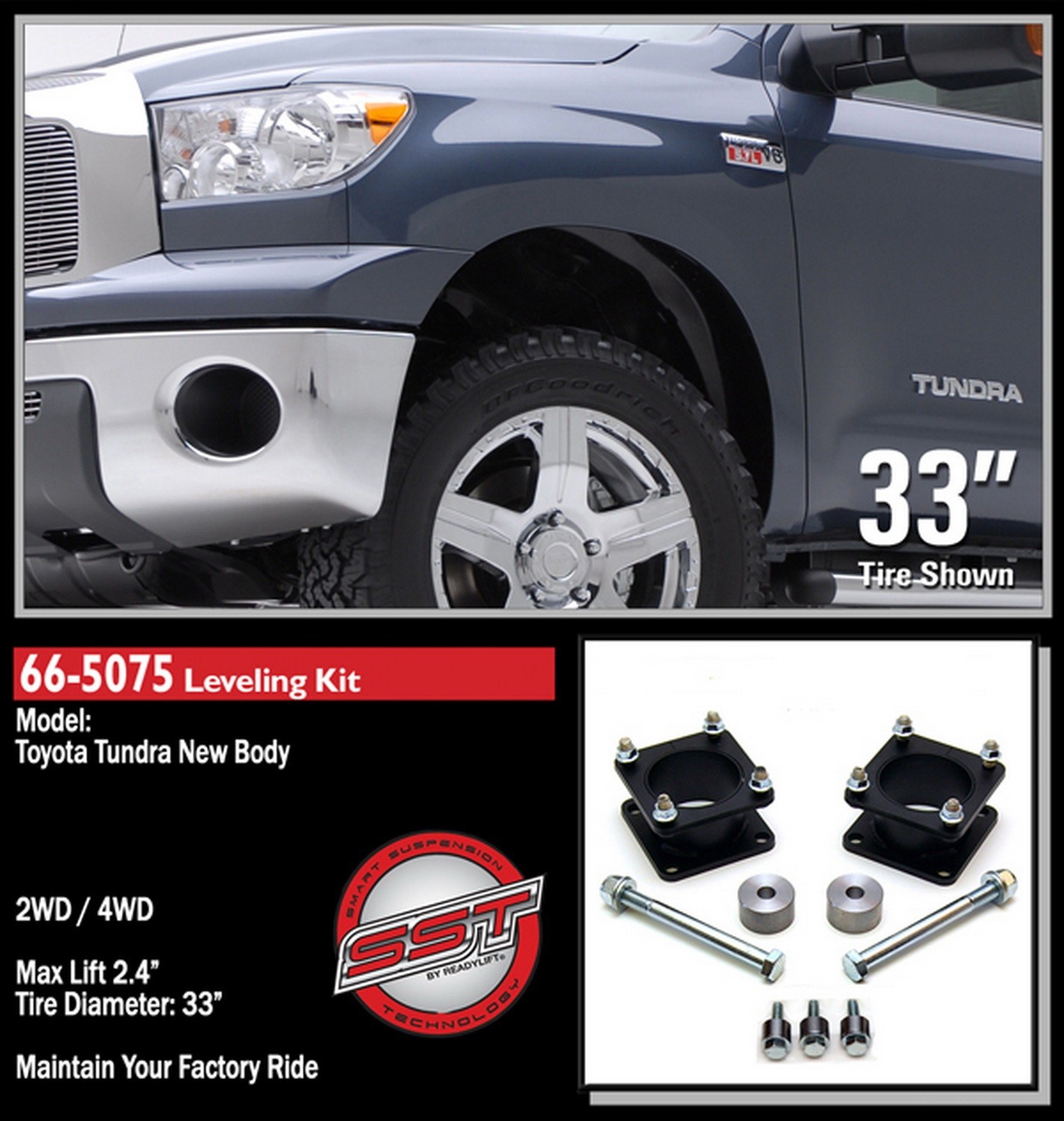 ReadyLift | Front Leveling Kit Fits 07-18 Tundra