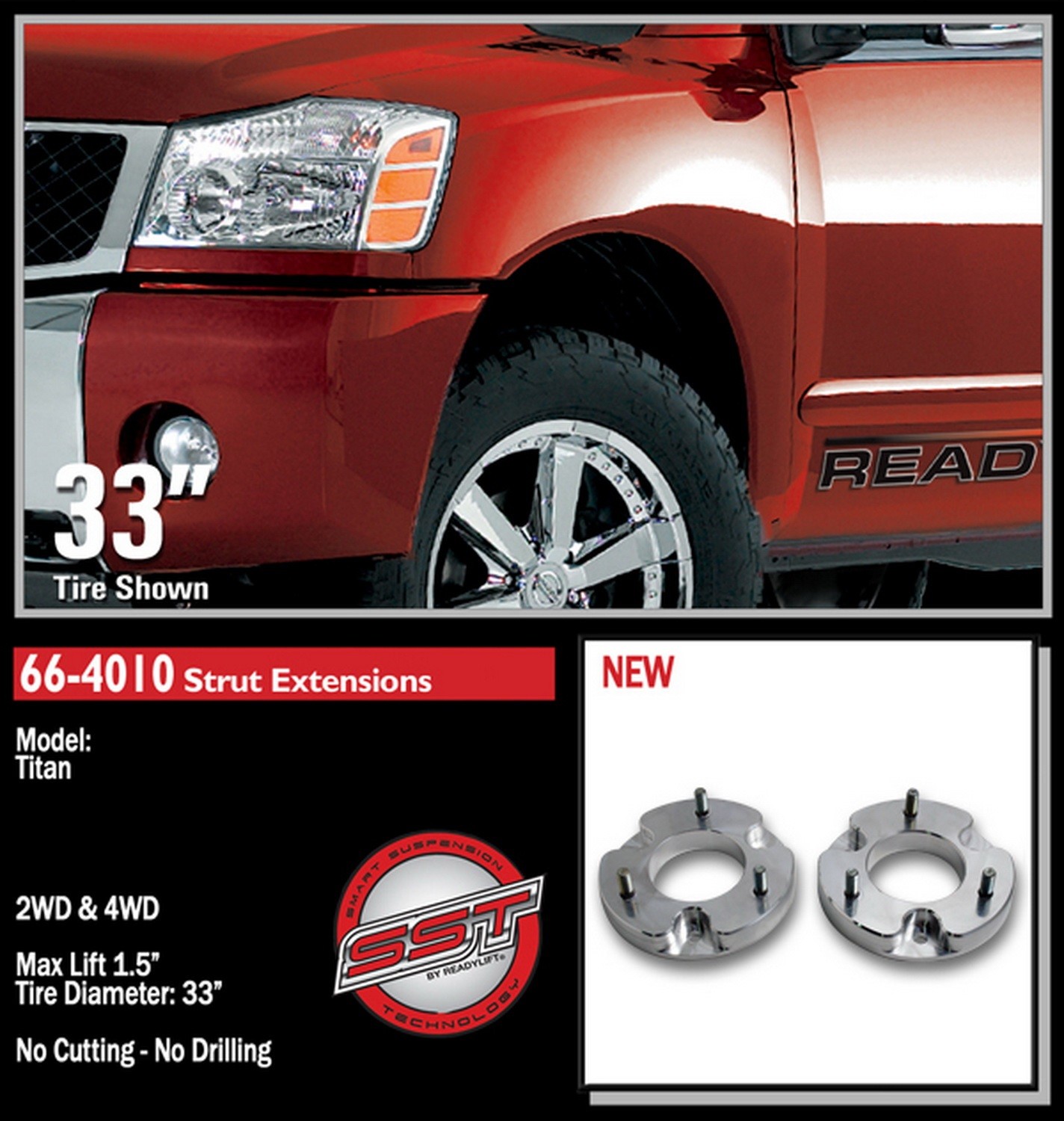 ReadyLift | Front Leveling Kit Fits 04-13 Armada | Titan