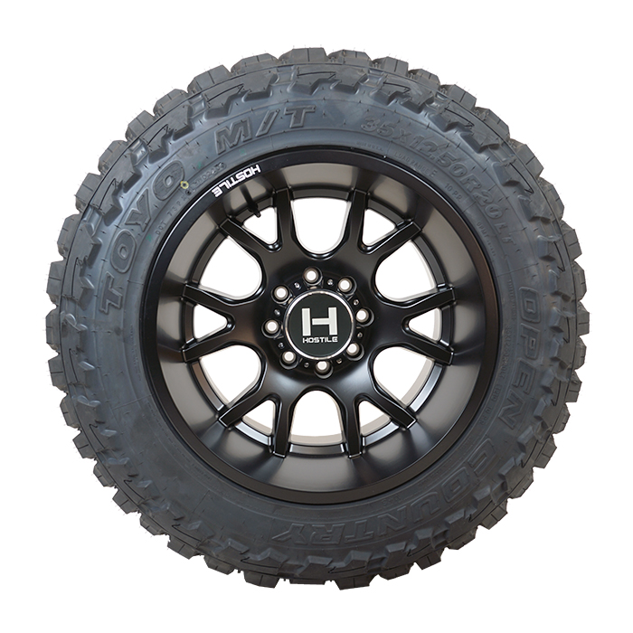 Hostile H113 Rage Satin Black Toyo Open Country M/T