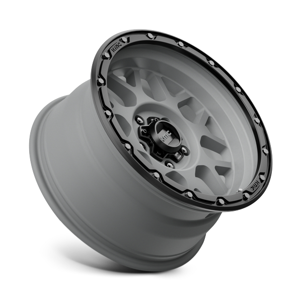 KMC Wheels Grenade Offroad KM535 Matte Gray with Matte Black Lip 20x9 18mm Offset 5x127 (5x5)