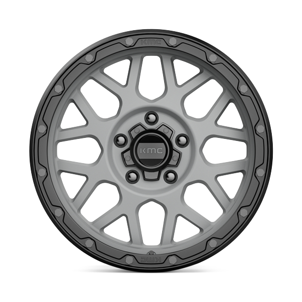 KMC Wheels Grenade Offroad KM535 Matte Gray with Matte Black Lip 20x9 18mm Offset 5x127 (5x5)
