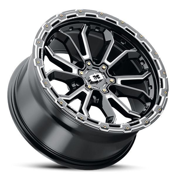 Vision Wheels Korupt 405 Gloss Black Milled 16x8 0mm Offset 5x127 (5x5)
