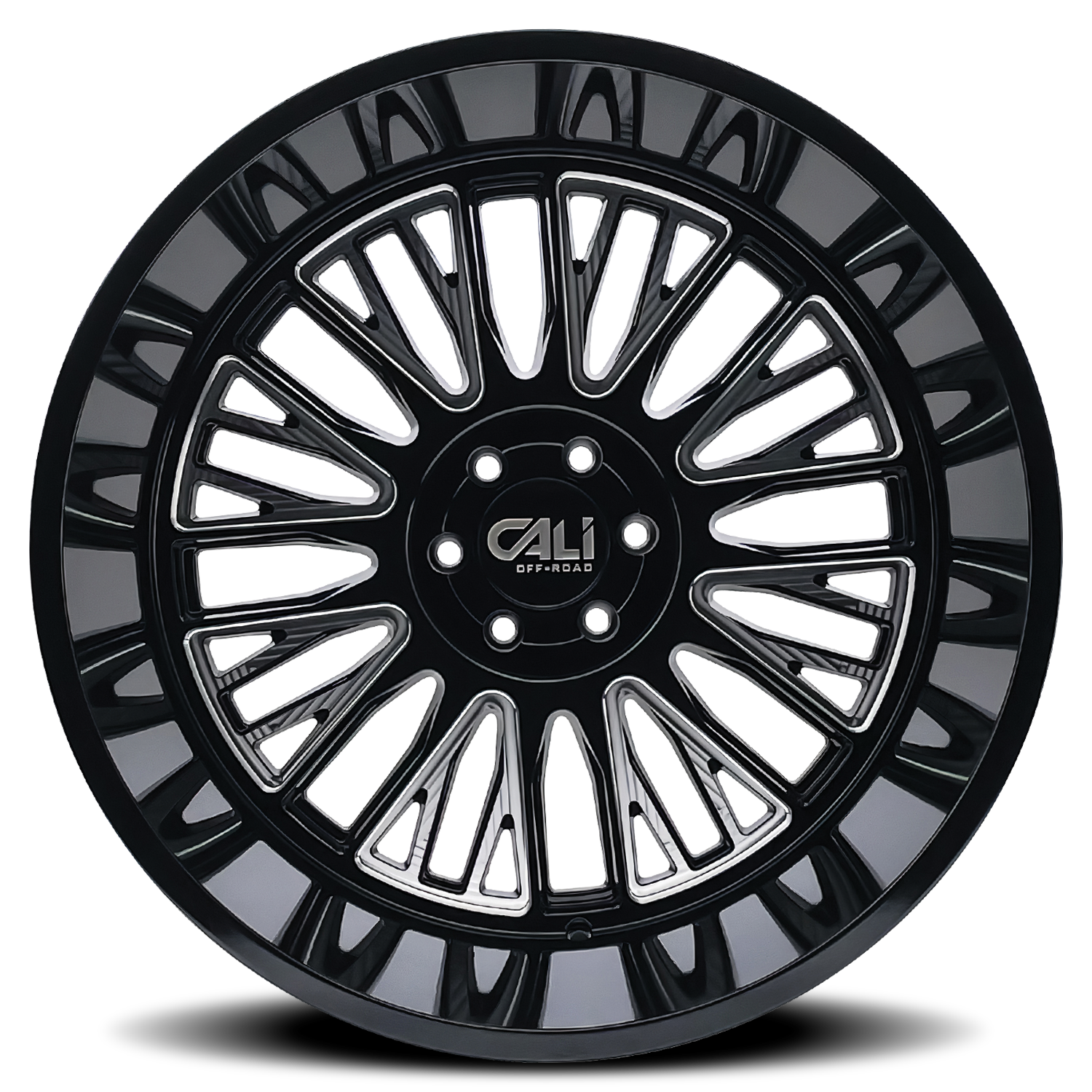 Cali Offroad Wheels Vertex 9116 Gloss Black Milled Spokes 20x10 -25mm Offset 5x127 (5x5)