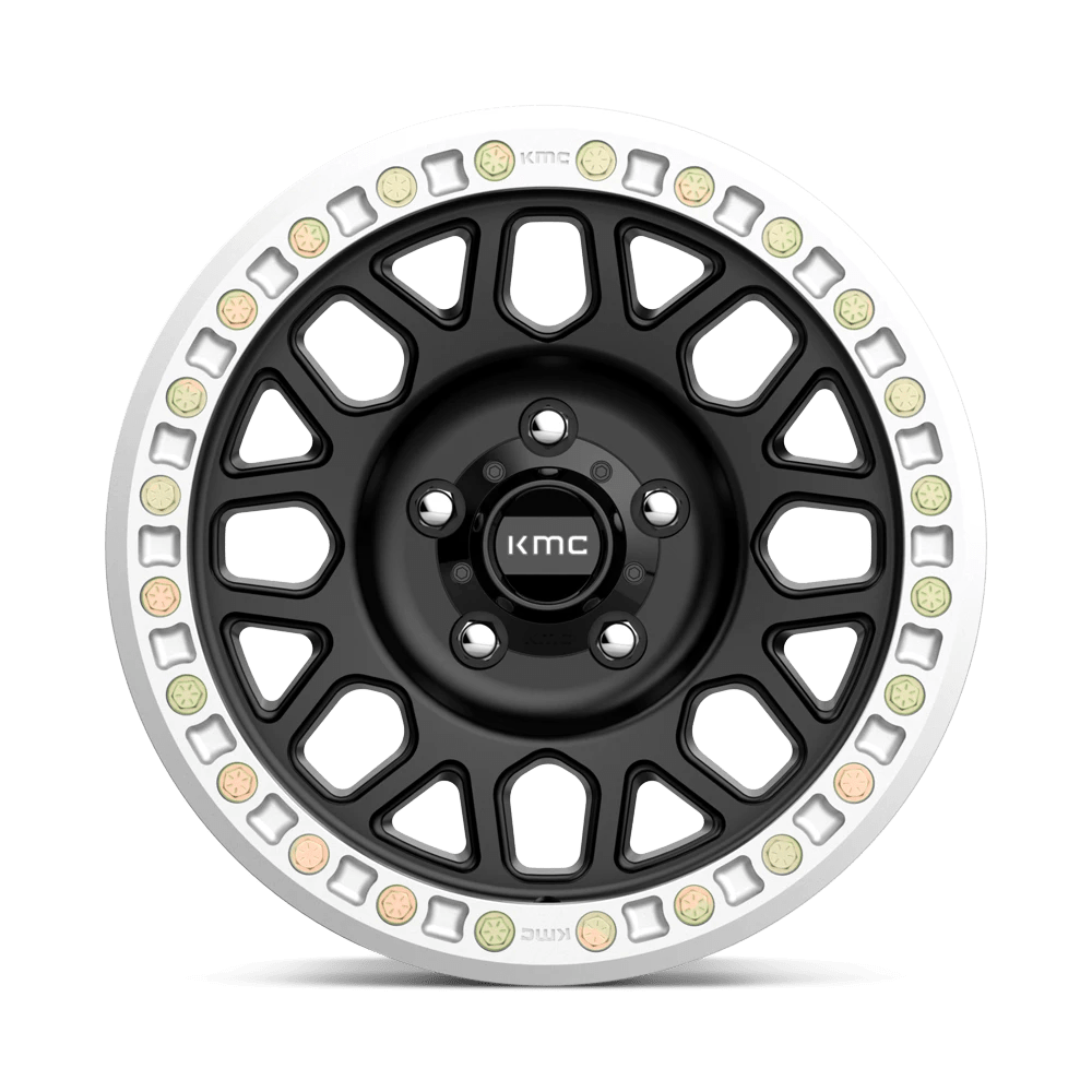 KMC Wheels Grenade KM234 Satin Black Beadlock 20x9 -12mm Offset 8x165.1 (8x6.5)