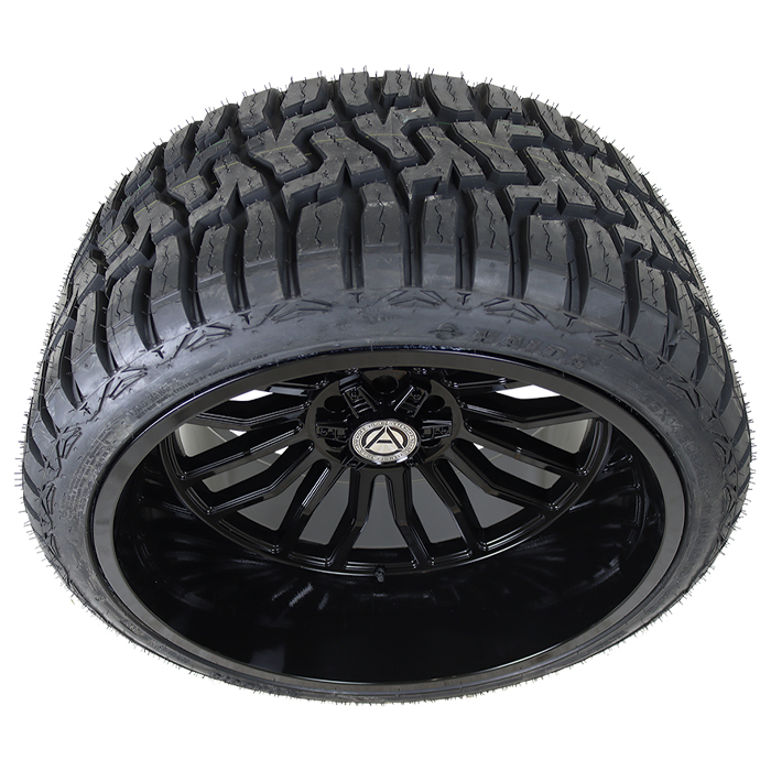 24x14 Artem Offroad A204 Black 33x14.50R24 Haida Tires HD878 Rugged Terrain RT
