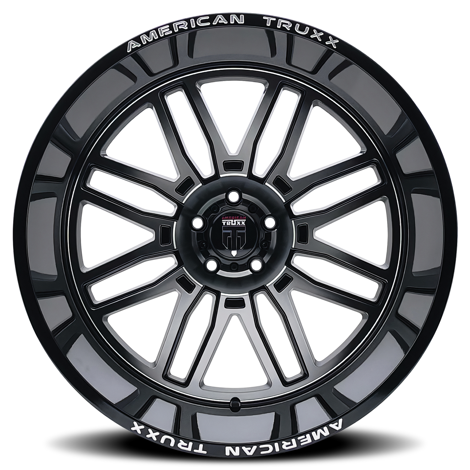 American Truxx AT1915 Restless 24x14 Black Machined Wheels - Bold