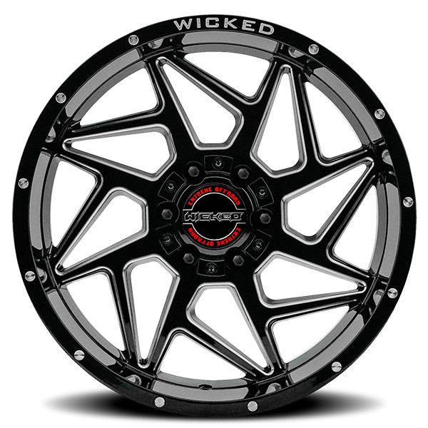 Wicked W932 20x9 0mm Black Milled | W932290267+00GBMW | RimzOne