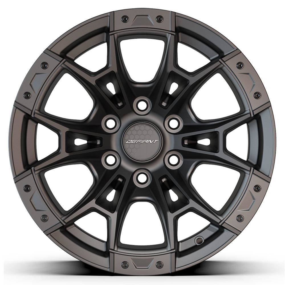 Defiant Wheels DF04 Dark Satin Charcoal 17x9 12mm Offset 6x135