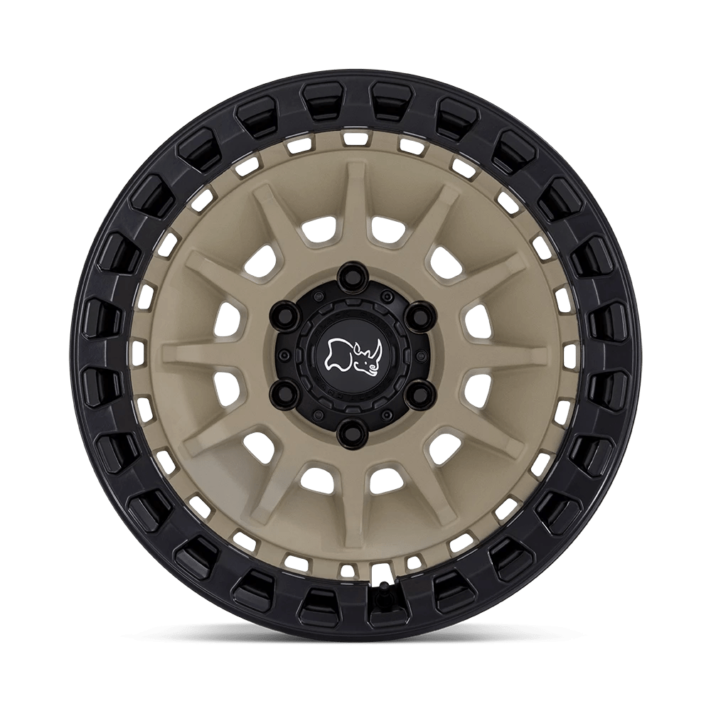 Black Rhino Wheels Barrage BR009 Desert Sand On Matte Black 18x9 0mm Offset 6x135