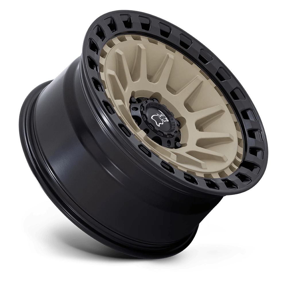 Black Rhino Wheels Barrage BR009 Desert Sand On Matte Black 18x9 0mm Offset 6x135