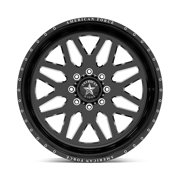 24x14 Black Milled Wheel American Force Trax Ram 2500 3500 -73