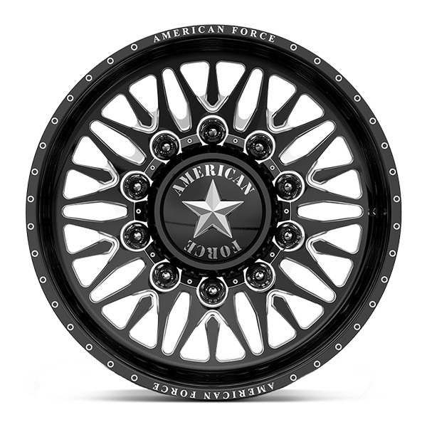 American Force Forged Wheels Plague 7J03 Black Milled 24x14 -90mm Offset 8x170