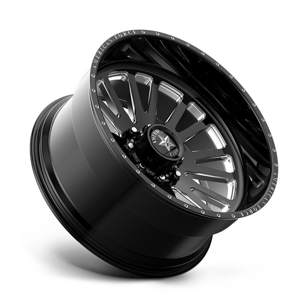 American Force Forged Wheels Quantum CK10 Black Milled 22x12 -55mm Offset 5x127 (5x5)