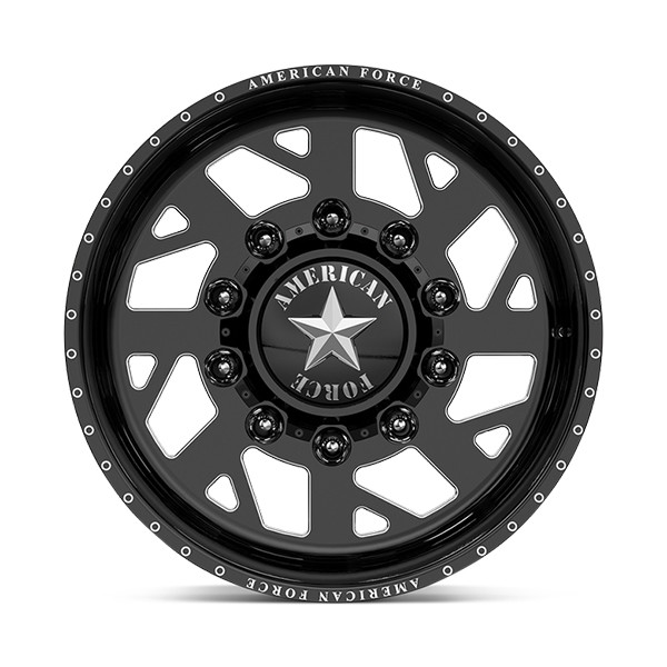 American Force Forged Wheels Man O'War 6D04 Black Milled 22x10 -25mm Offset 8x180