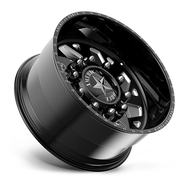 American Force Forged Wheels Man O'War 6D04 Black Milled 22x10 -25mm Offset 8x180