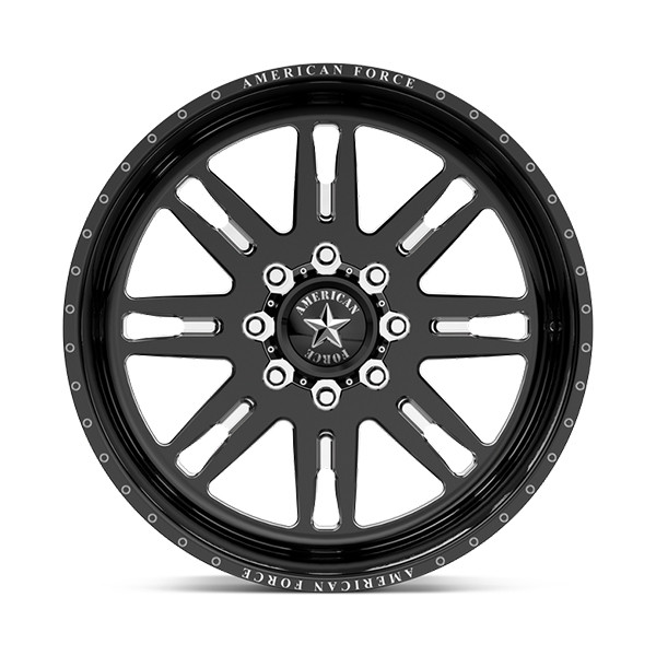 American Force Forged Wheels Bishop H32 Black Milled 20x9 0mm Offset 8x170