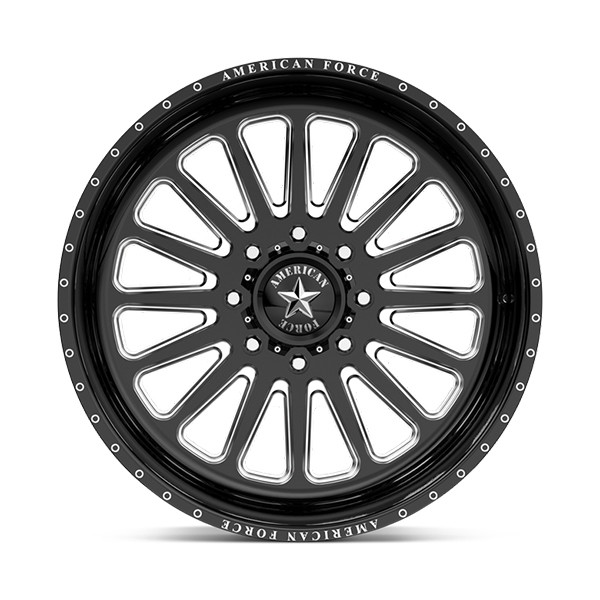 American Force Forged Wheels Idol F107 Black Milled 20x9 0mm Offset 8x180