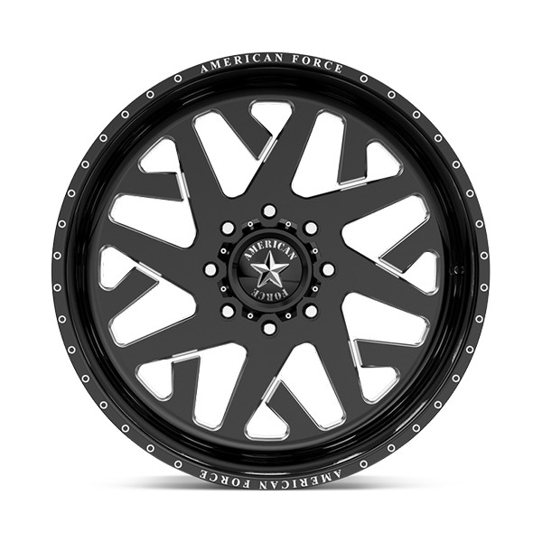 American Force Forged Wheels Chopper F28 Black Milled 20x10 -25mm Offset 8x180