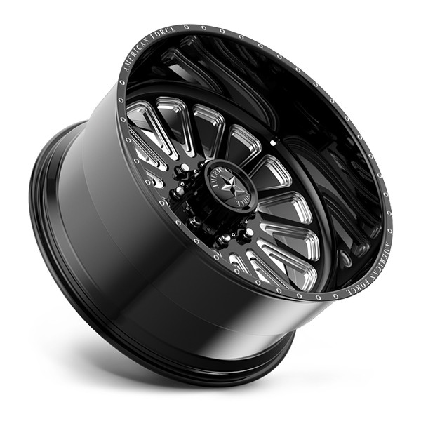 American Force Forged Wheels Idol F107 Black Milled 20x9 0mm Offset 8x180