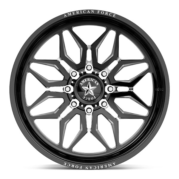 American Force Forged Wheels Stunner CKH43 Black Milled 22x12 -55mm Offset 8x165.1 (8x6.5)