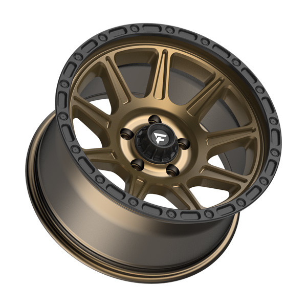 Fittipaldi Wheels FT104ZB Satin Bronze with Satin BlackLip 17x9 -6mm Offset 6x135
