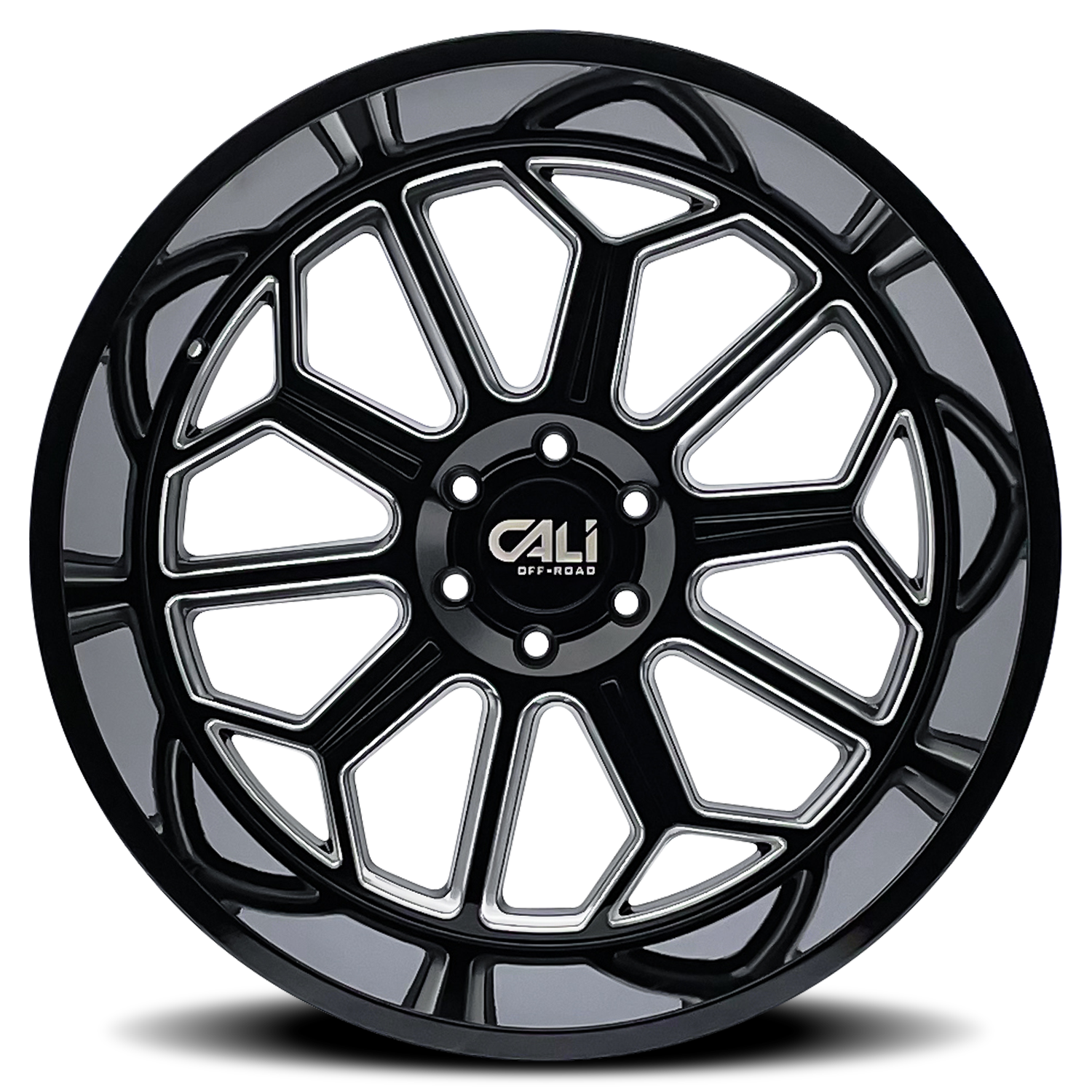 Cali Offroad Wheels Auburn 9117 Gloss Black Milled Spokes 20x10 -25mm Offset 6x139.7 (6x5.5)