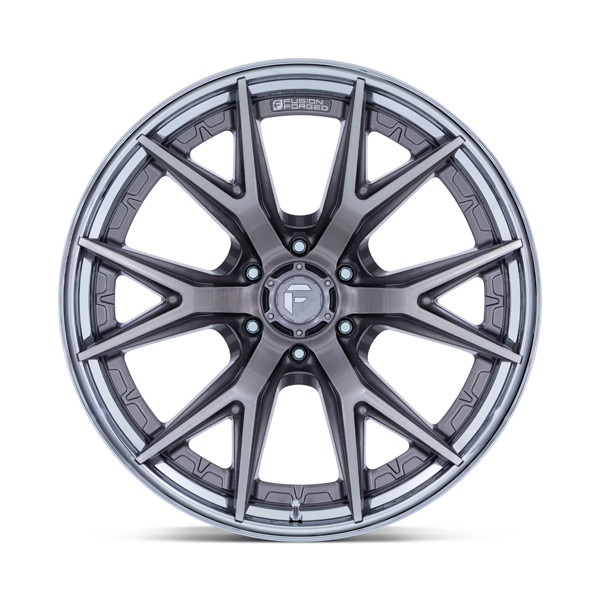 Fuel Offroad Wheels Catalyst FC402 Platinum With Chrome Lip 20x10 -18mm Offset 6x135