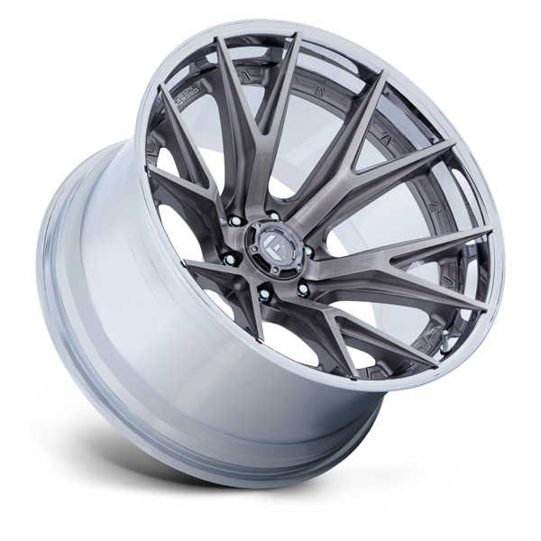 Fuel Offroad Wheels Catalyst FC402 Platinum With Chrome Lip 20x10 -18mm Offset 6x135