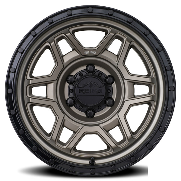 Reika Wheels Trooper R40 Satin Bronze Black Ring 17x8.5 0mm Offset 6x135