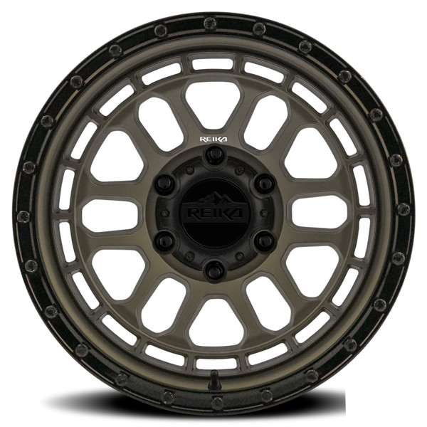 Reika Wheels Rambler R35 Satin Bronze Black Ring 17x8.5 0mm Offset 6x120