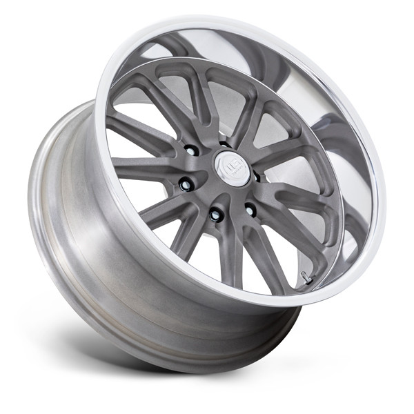 U.S. Mags Wheels Rambler 6 UC145 Matte Gunmetal Diamond Cut Lip 20x8 1mm Offset 6x139.7 (6x5.5)