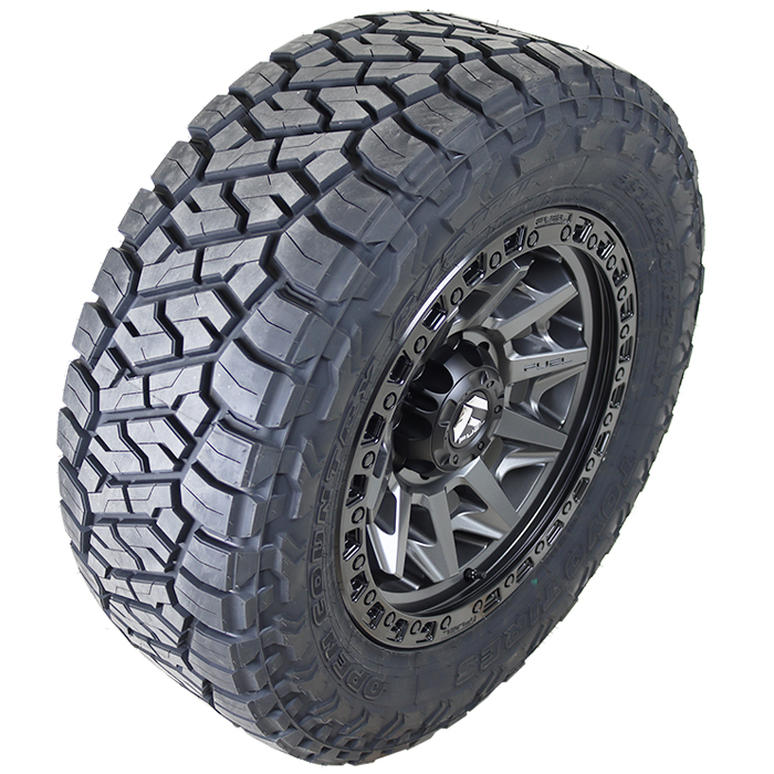 Fuel D716 Covert Matte Anthracite Black Ring Toyo Open Country Trail R/T