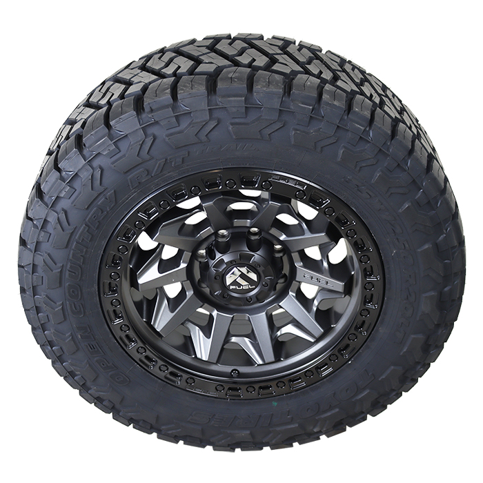 Fuel D716 Covert Matte Anthracite Black Ring Toyo Open Country Trail R/T