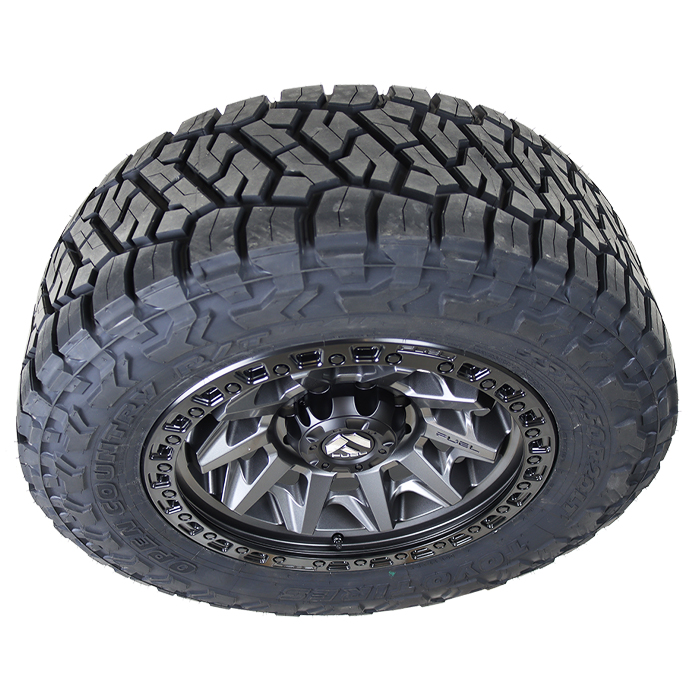 Fuel D716 Covert Matte Anthracite Black Ring Toyo Open Country Trail R/T