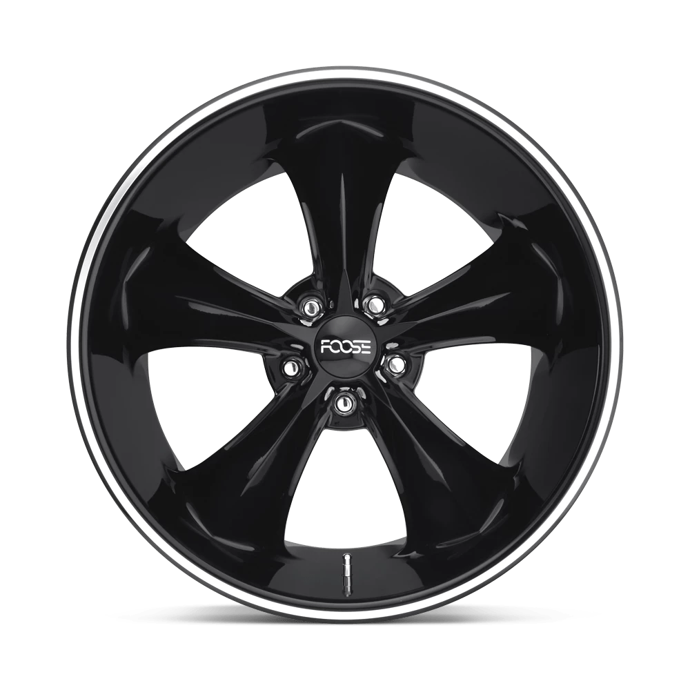 Foose Wheels Legend F104 Gloss Black Milled 18x8.5 34mm Offset 5x120
