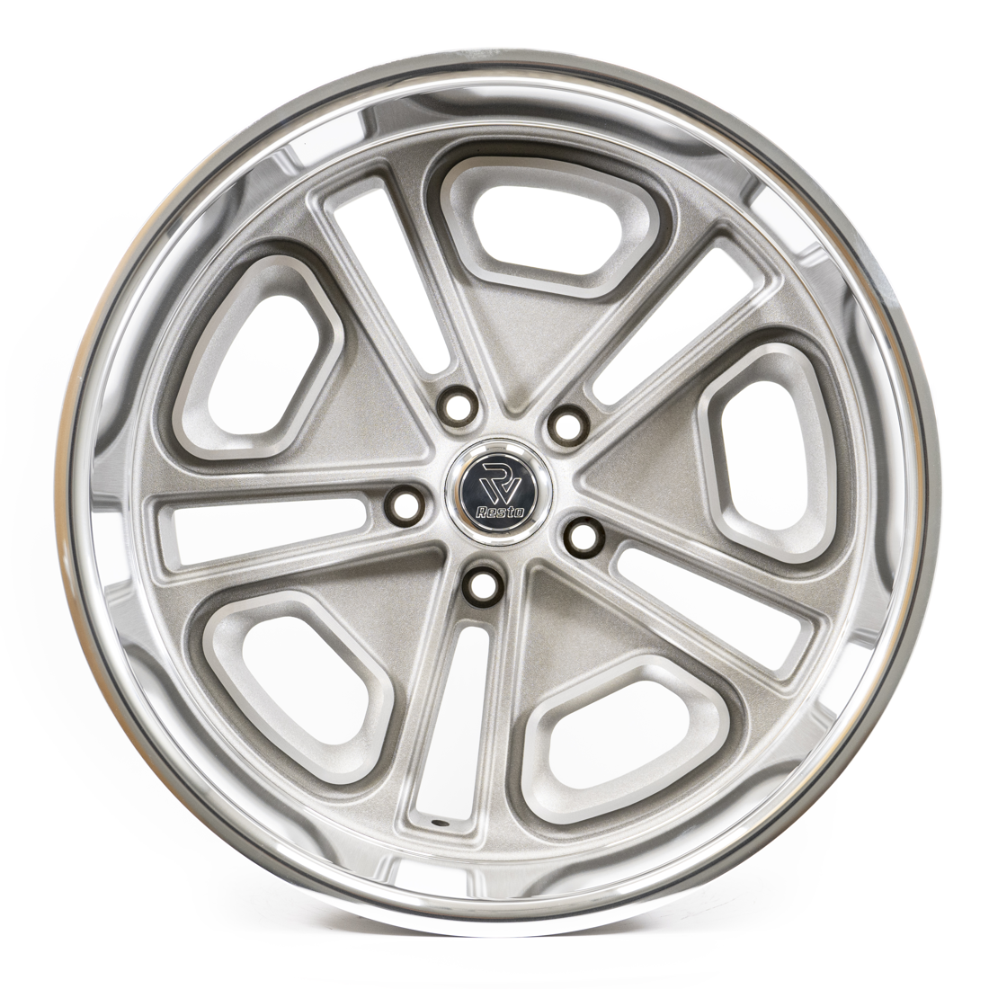 Resto Vintage Wheels R102 Del Ray 18x8 1mm Gray Silver