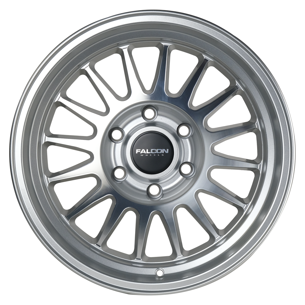 Falcon Offroad Wheels Stratos TX2 Silver with Machined Face 17x9 -12mm Offset 6x139.7 (6x5.5)