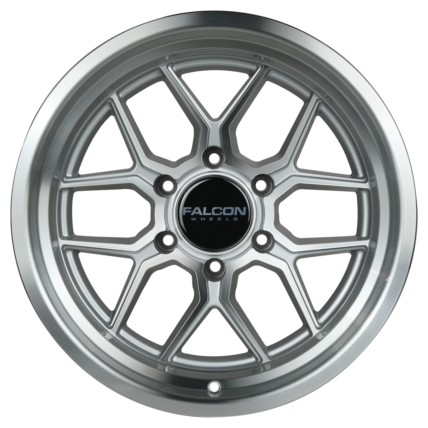 Falcon Offroad Wheels Apollo TX1 Silver with Machined Face 17x9 -12mm Offset 6x139.7 (6x5.5)