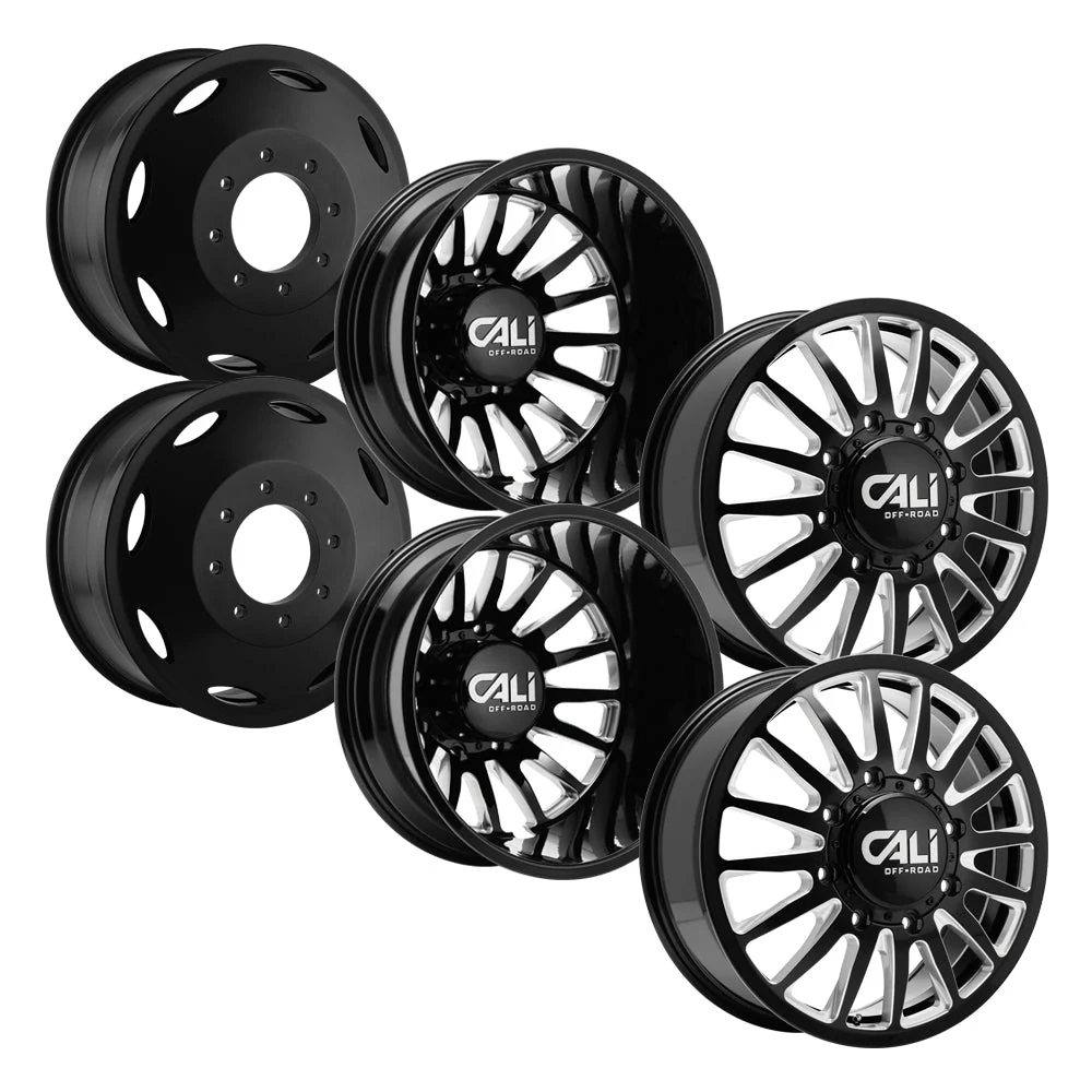 22" Cali Offroad Summit 35" Nitto Ridge Dually Wheel and Tire Package
