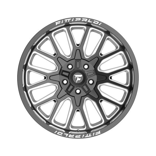 Fittipaldi Wheels FA18BM Gloss Black Milled 22x12 -44mm Offset 5x127 (5x5),5x139.7 (5x5.5)