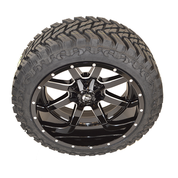 22x12 Fuel Offroad D610 Black Milled 33x12.50R22 Atturo Tires Trail Blade M/T
