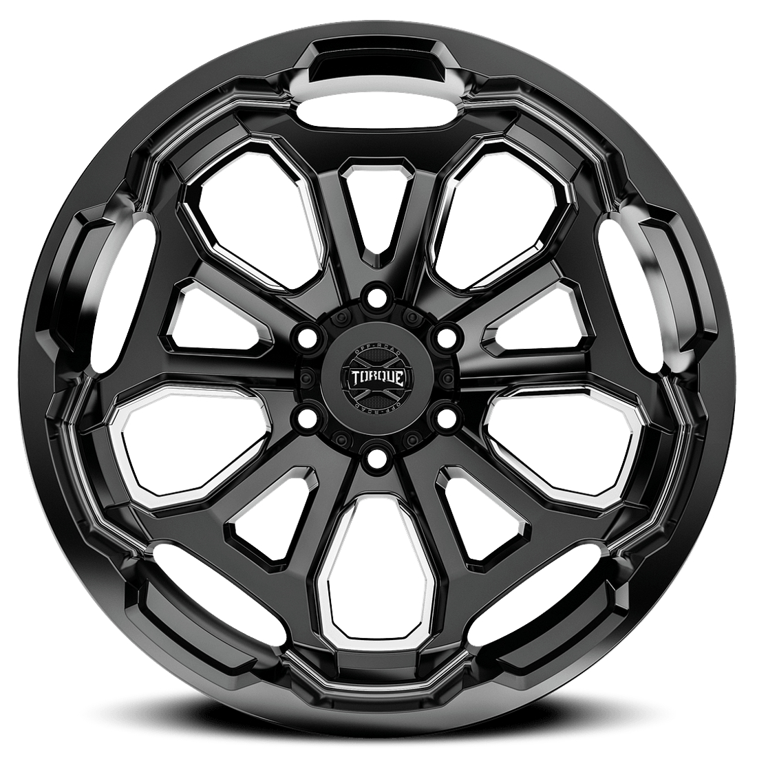 Torque Wheels Overdrive TW404C Gloss Black Machined 22x11 -32mm Offset 6x139.7 (6x5.5)