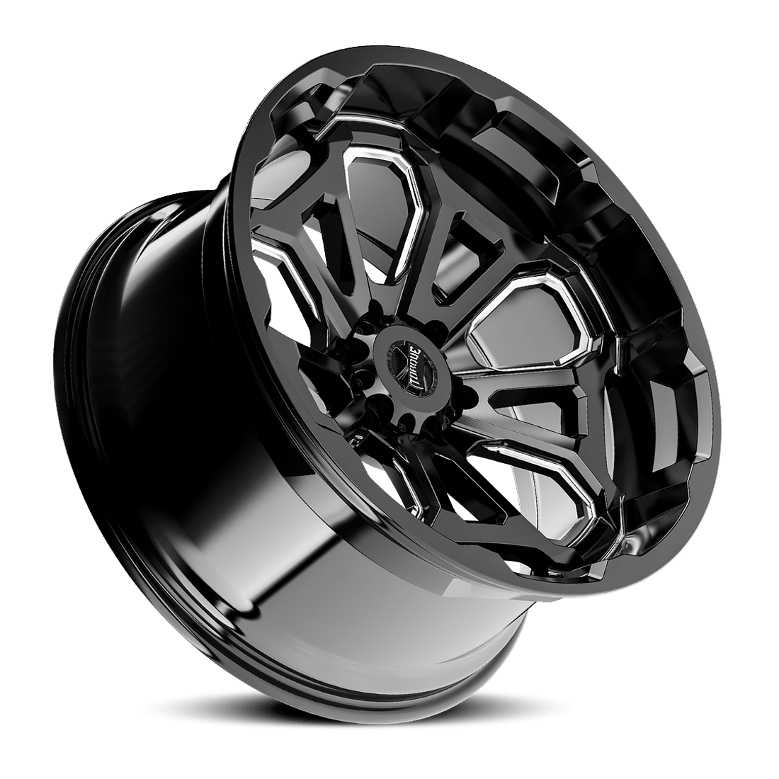 Torque Wheels Overdrive TW404C Gloss Black Machined 22x11 -32mm Offset 6x139.7 (6x5.5)
