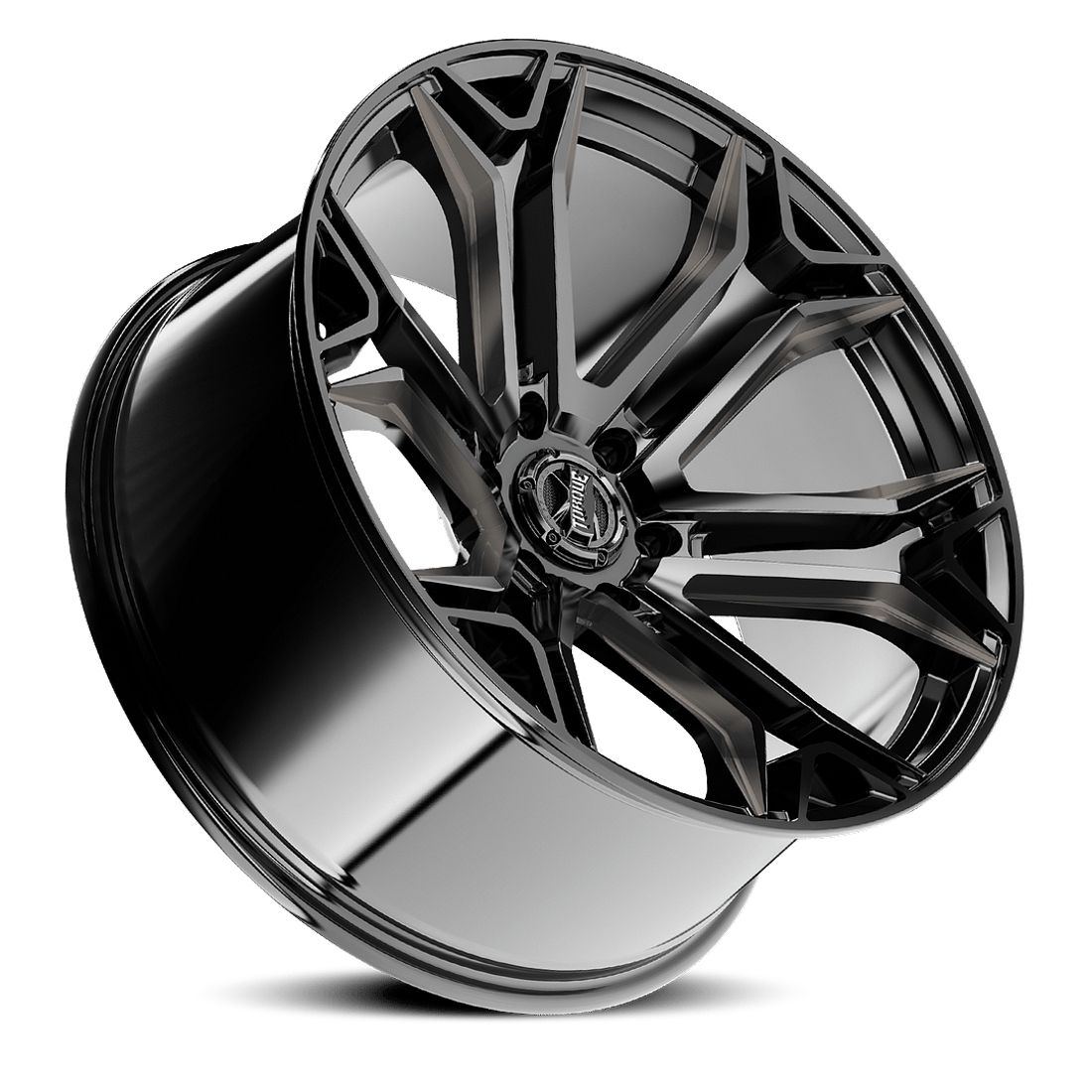 Torque Wheels Rage TW436C Gloss Black Milled Dark Tint 22x10 -18mm Offset 6x139.7 (6x5.5)