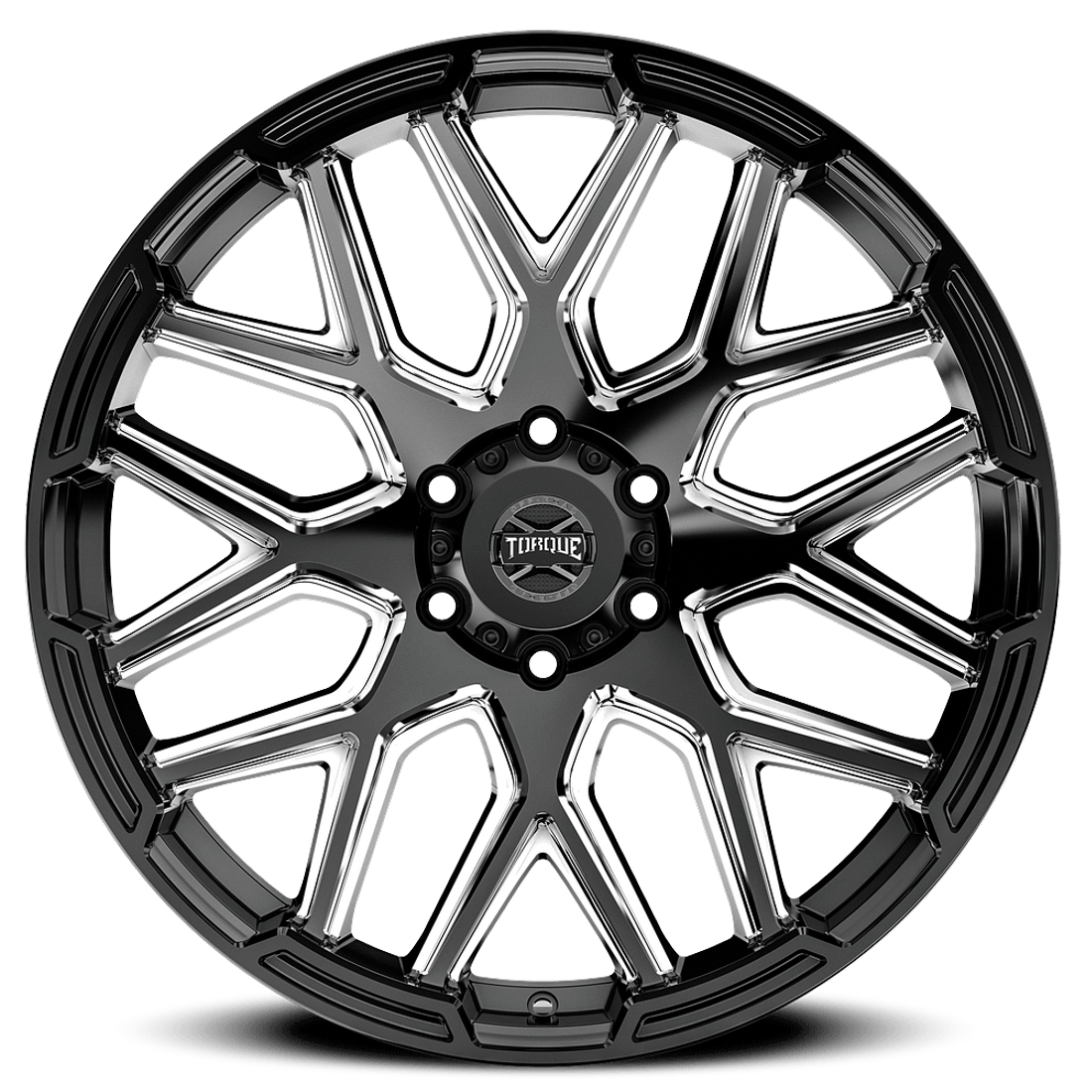 Torque Wheels Elite TW409C Gloss Black Milled 22x10 -18mm Offset 6x135