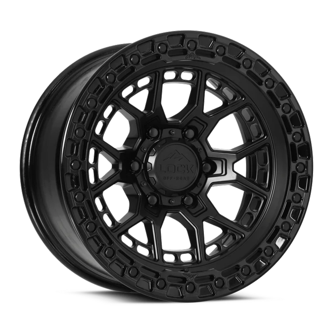 Lock Offroad Commando Matte Black with Gloss Black Ring